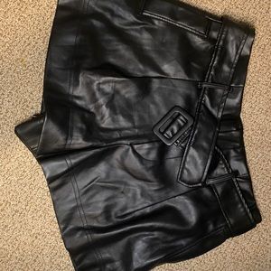 Leather shorts